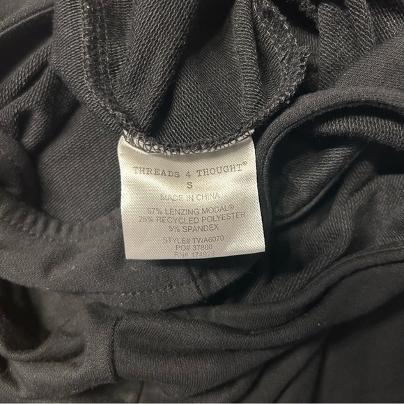 Threads 4 Thought V Neck Rainey Patch Pocket Jumpsuit in Black, Size Small - Picture 13 of 14